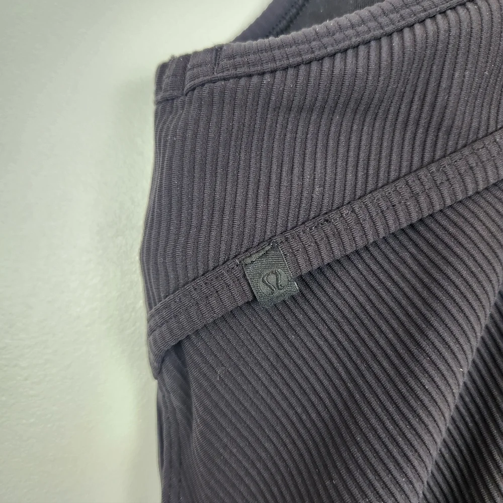 Lululemon Ebb to Street Ribbed Mini Dress - Black, Size 10​